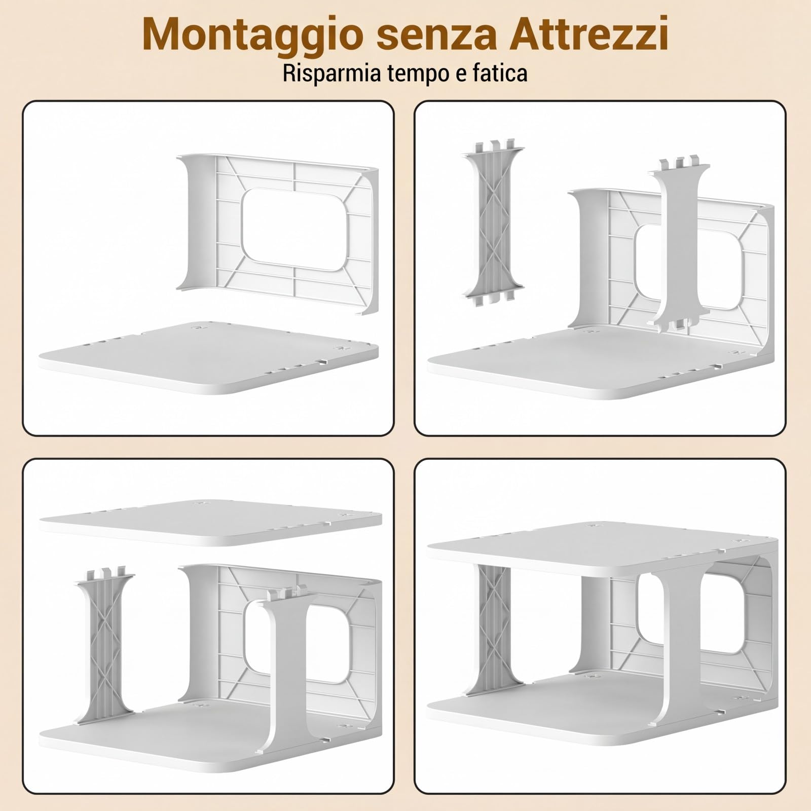 COSTWAY Scarpiera a 6 Ripiani, Scaffale Porta Scarpe Impilabile in Plastica, Organizzatore Verticale Salvaspazio per Ingresso, 27,5x24,5x76,5 cm (Bianco)