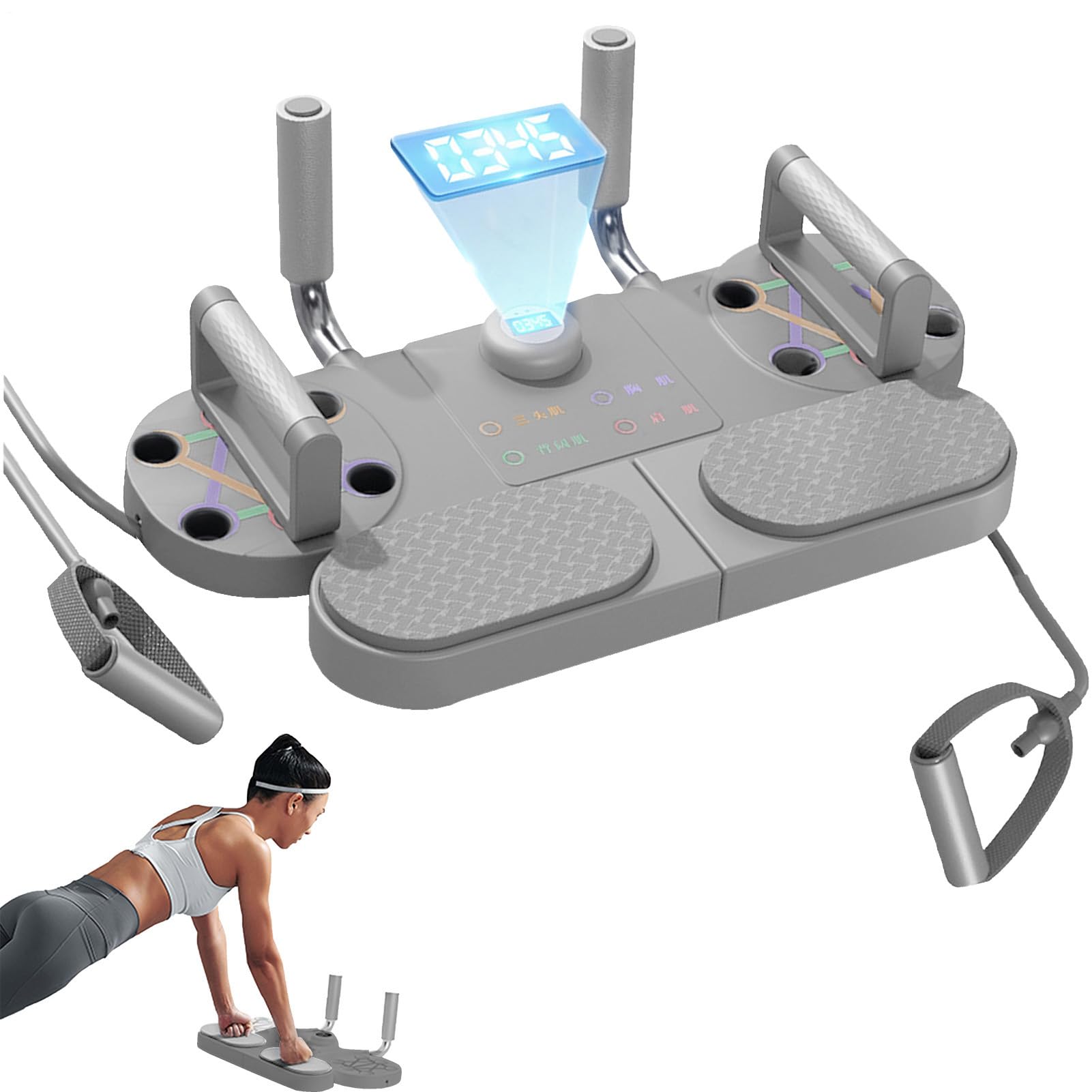 Liegestützbrett, 5-in-1-Liegestütz Fitnessgerät, Multifunktionales
