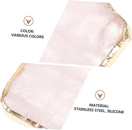 Miniatura 4 de Delicadas alfombrillas de cristal natural para bebidas Elegante decoración de mesa para el hogar estilo de inauguración de la casa