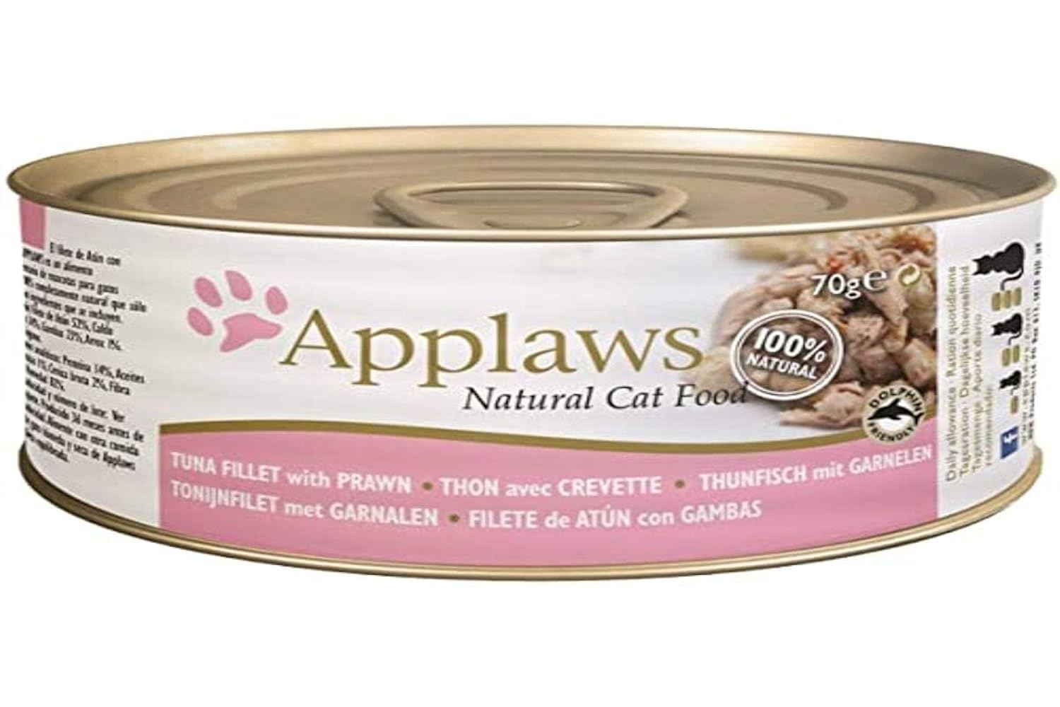 APPLAWS CAT LATA ATÚN/GAMBAS 70 gr