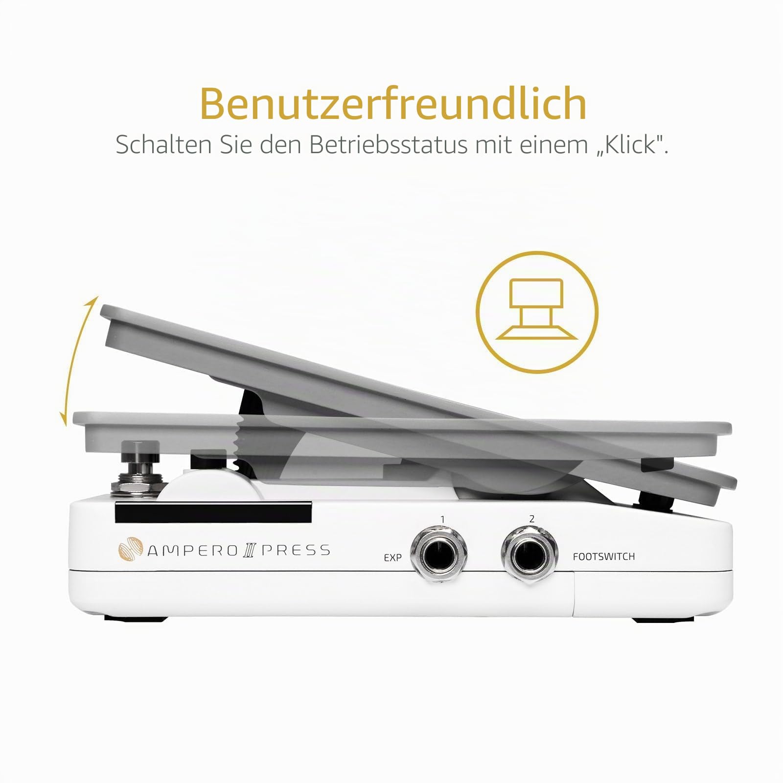 HOTONE Passive Volume Expression Fußschalter 2 in 1 Gitarreneffekt Pedal EXP Ampero II Press