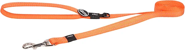 Reflective Dog Leash for Medium Dogs, 5/8" wide, 6' long, Orange