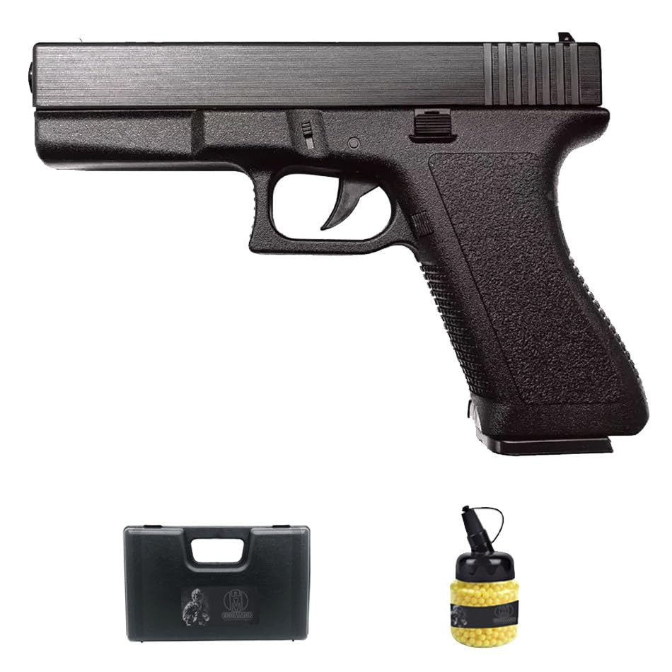 Pistola Saigo MK1 G17 Muelle (6mm) | Pistola de Airsoft Calibre 6mm + biberón + maletín. Pistola de iniciación al Airsoft