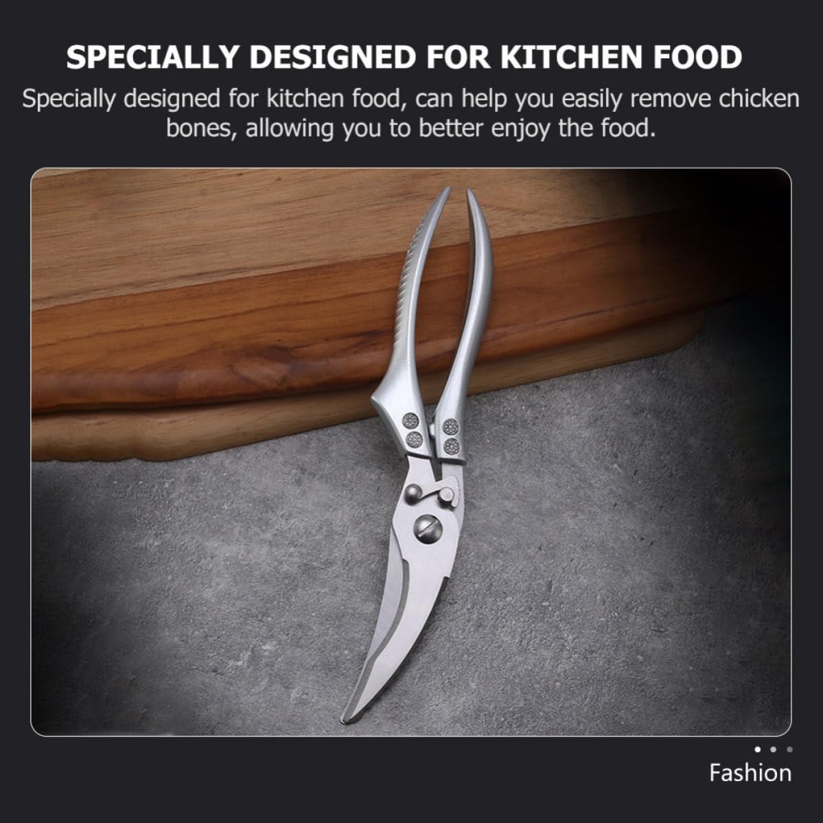 Tijeras para Huesos de Pollo de Acero Inoxidable, Cortadora de Carne Resistente y Fácil de Usar, Accesorio de Cocina Adecuado para Eliminar Huesos Precisión