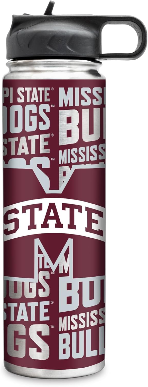 Rico Industries NCAA 22oz Stainless Steel Tumbler with Lid - Great For Coffee, Tea, Water or Cocktails
