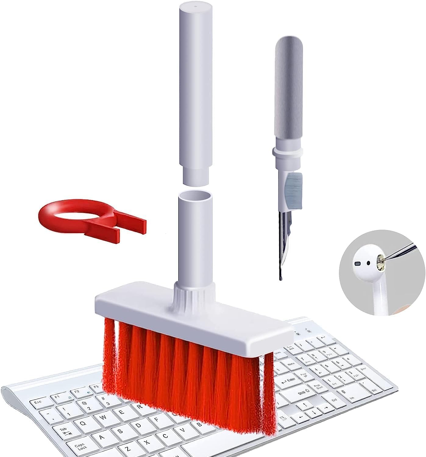 HIKIN SUPERMARKET™ 5-in-1 Multi-Function Laptop Cleaning Brush/Keyboard Cleaning kit/Gadget Cleaning kit Gap Duster Key-Cap Puller for Laptop, Keyboard and Earphones (Multi Colour) (B0CV5CTSXM) Amazon Price History, Amazon Price Tracker