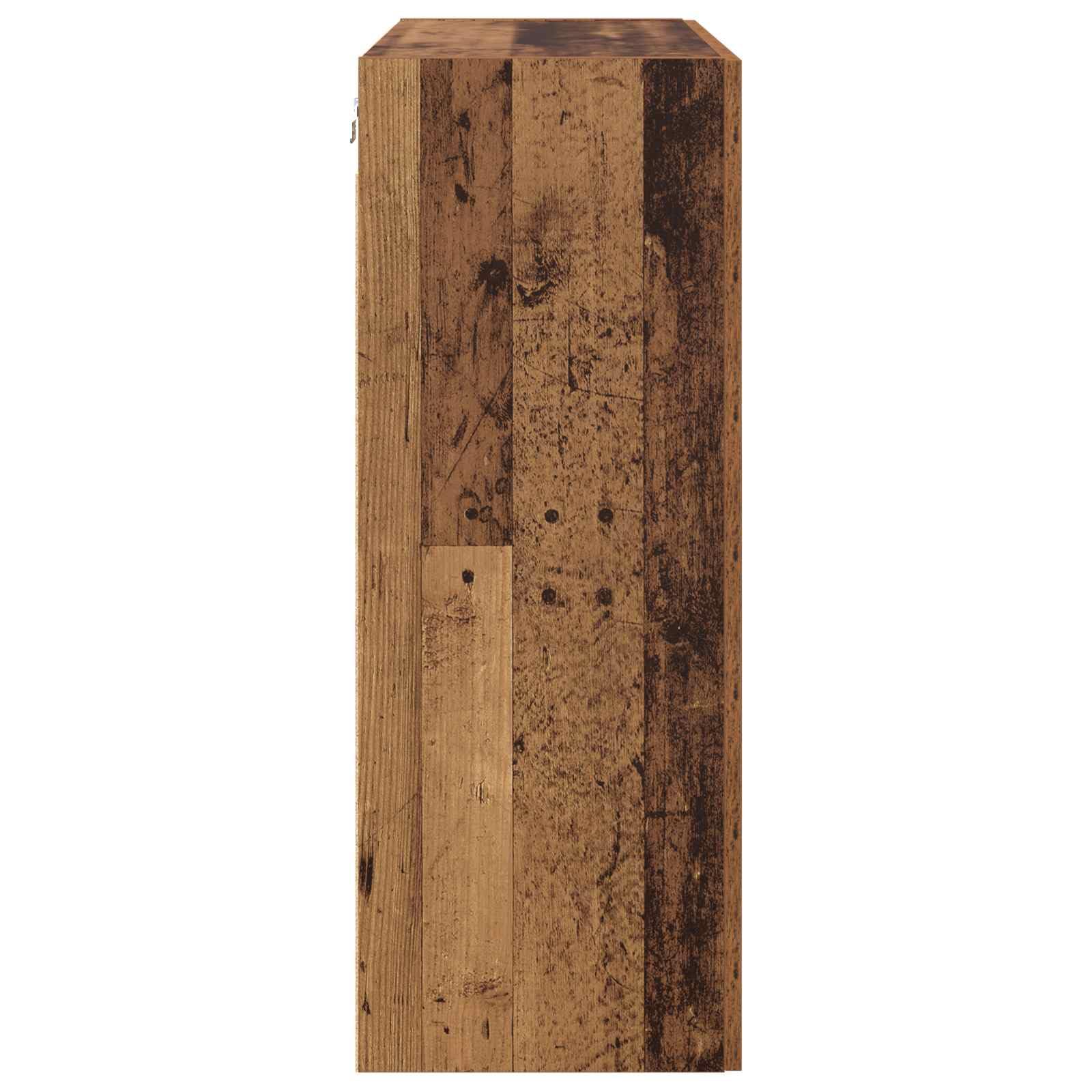 Kredens stare drewno, 69,5 x 34 x 90 cm, materiał drewnopochodny ze szklanymi drzwiami, schowek, nowoczesne kredensy, jadalnia, salon, korytarz, biuro, dekoracja, trwała i stylowa