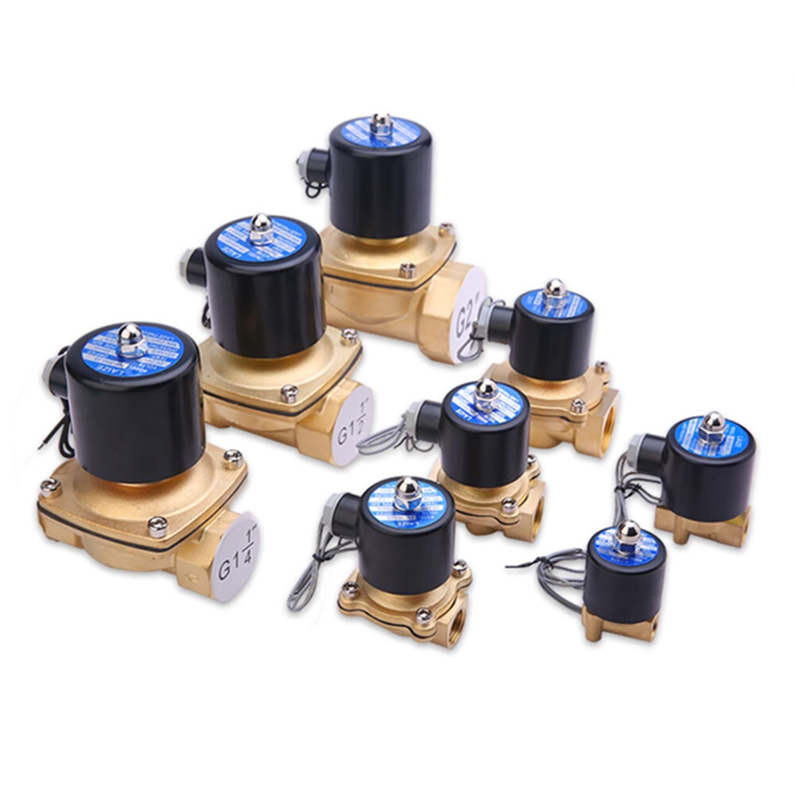 Ieumjnat 220V Ac Brass Electric Solenoid Valve Pneumatic For Water/Oil/Gas Dn6 Dn20 Dn8 220V Dc24v(,Dn15)