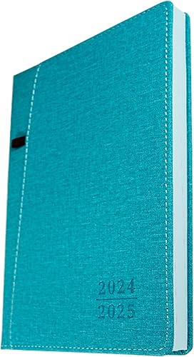 Agenda 2024-2025, agenda semanal y mensual de julio de 2024 a diciembre de 2025 agenda de 18 meses, papel grueso + lazo para bolígrafo + bolsillo + disponible en Yaxa Peru