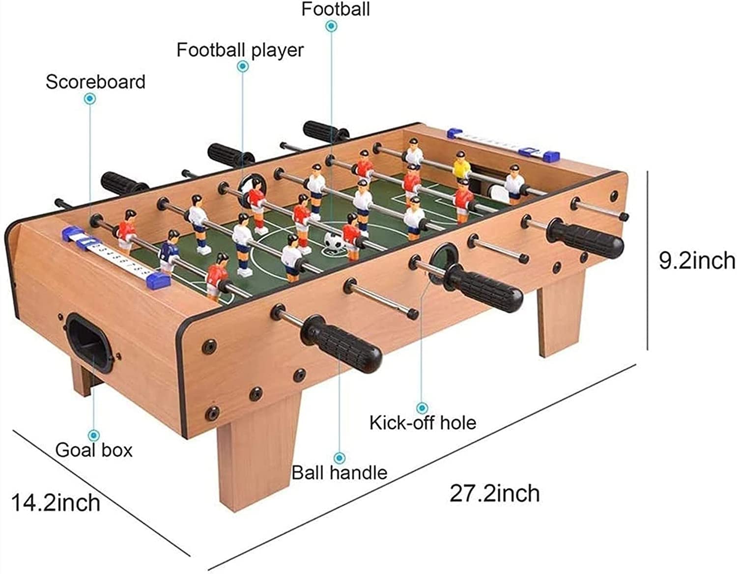 Generico Calcio Balilla, Mini Biliardo da Tavolo, Accessori per Giochi di Calcio Balilla, Giochi competitivi, Giochi Sportivi, Serata in Famiglia