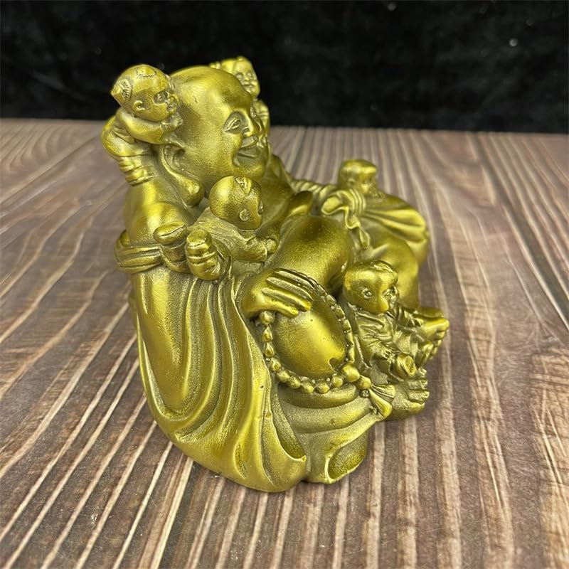 Posąg Buddy do wnętrz Statua Buddy Ozdoby Feng Shui Dekoracja Mosiądz Budda Medytacja Dekoracja pokoju Posągi do dekoracji domu Medytująca statua Buddy Rzeźba