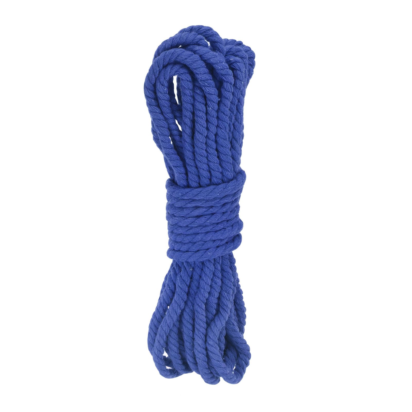 Cordón de macramé grueso azul oscuro de 25 pies para tejer colgadores de plantas únicos