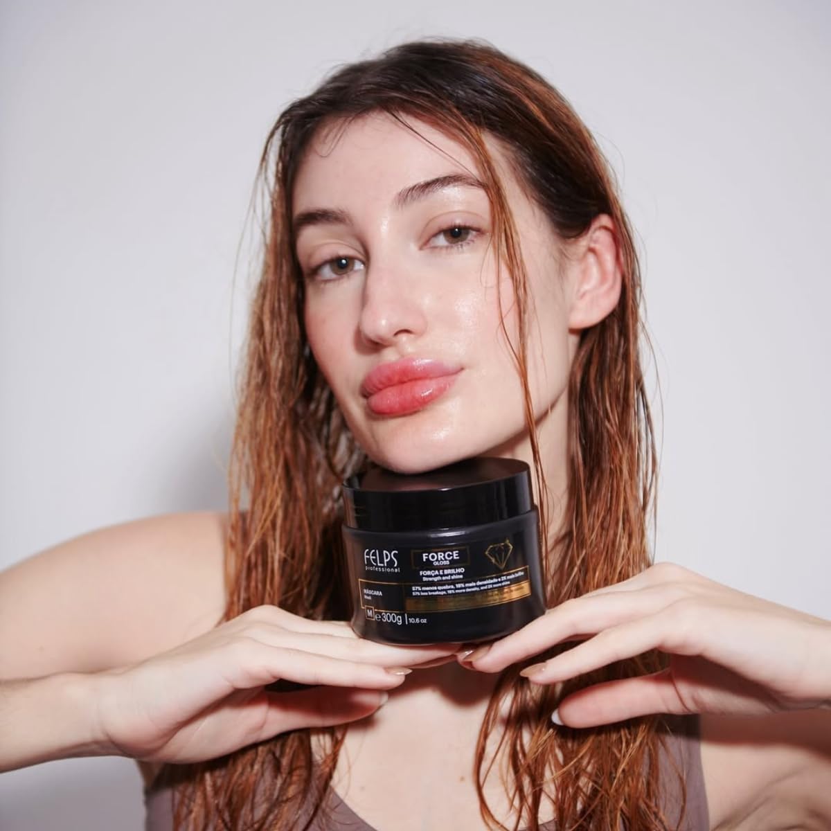 Kit Felps Professional Force Gloss Hair Care Set, Shampoo 16.9 fl oz and Conditioner 13.5 fl oz, Strengthening Treatment with Marineplex and Glycolic Acid for All Hair Types