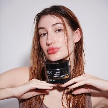 Kit Felps Professional Force Gloss Hair Care Set, Strengthening Shampoo and Conditioner with Marineplex and Glycolic Acid, Black, 250ml, 2-Pack