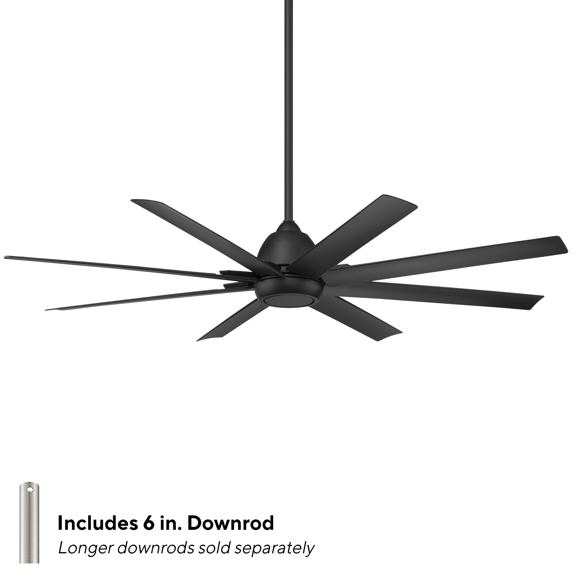 WAC Lighting F-064-MB Mocha XL 66 Outdoor Ceiling Fan Remote Matte Black — view 2