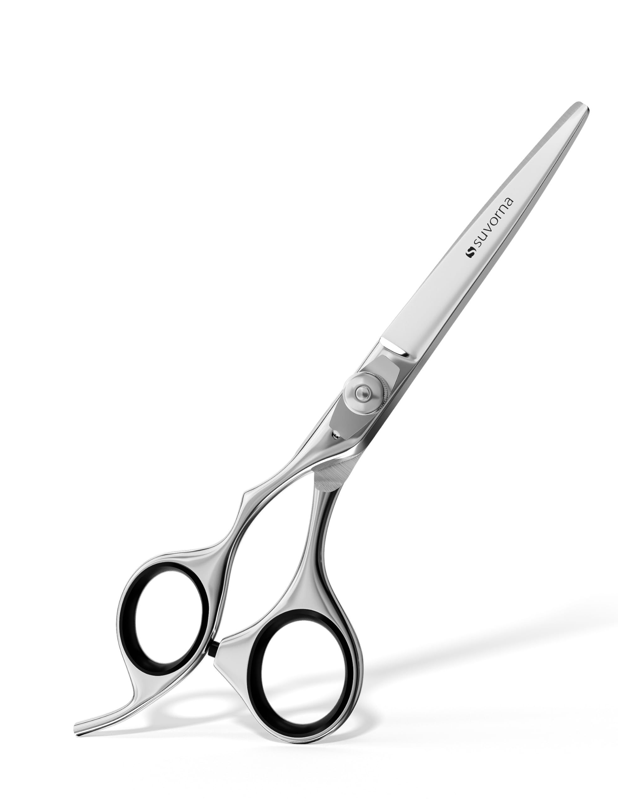 Suvorna Left Handed Hair Scissors Professional for Barbers and Hairdressers - Barber Scissors to Cut Hair - 6" Hair Cutting Scissors - Stainless Steel