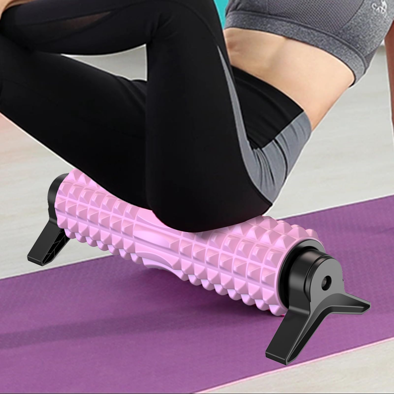 Rullo Di Schiuma Per Esercizi Esercizi con Rotolamento Rotondo | Rullo Di Schiuma Per Recupero Allenamento Per Uomini e Donne, Palestra Domestica, Pilates, Recupero, Collo, Schiena, Gambe,