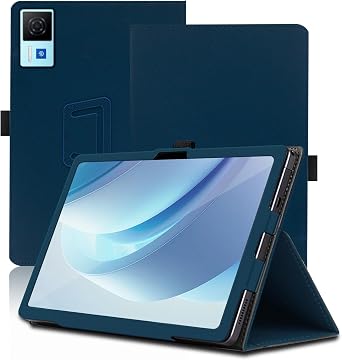 Case for DOOGEE U13 13 inch, DOOGEE U13 Tablet Case, Folding Stand Protective Cover with Pencil Holder and Wrist Strap, Full Protection. Blue