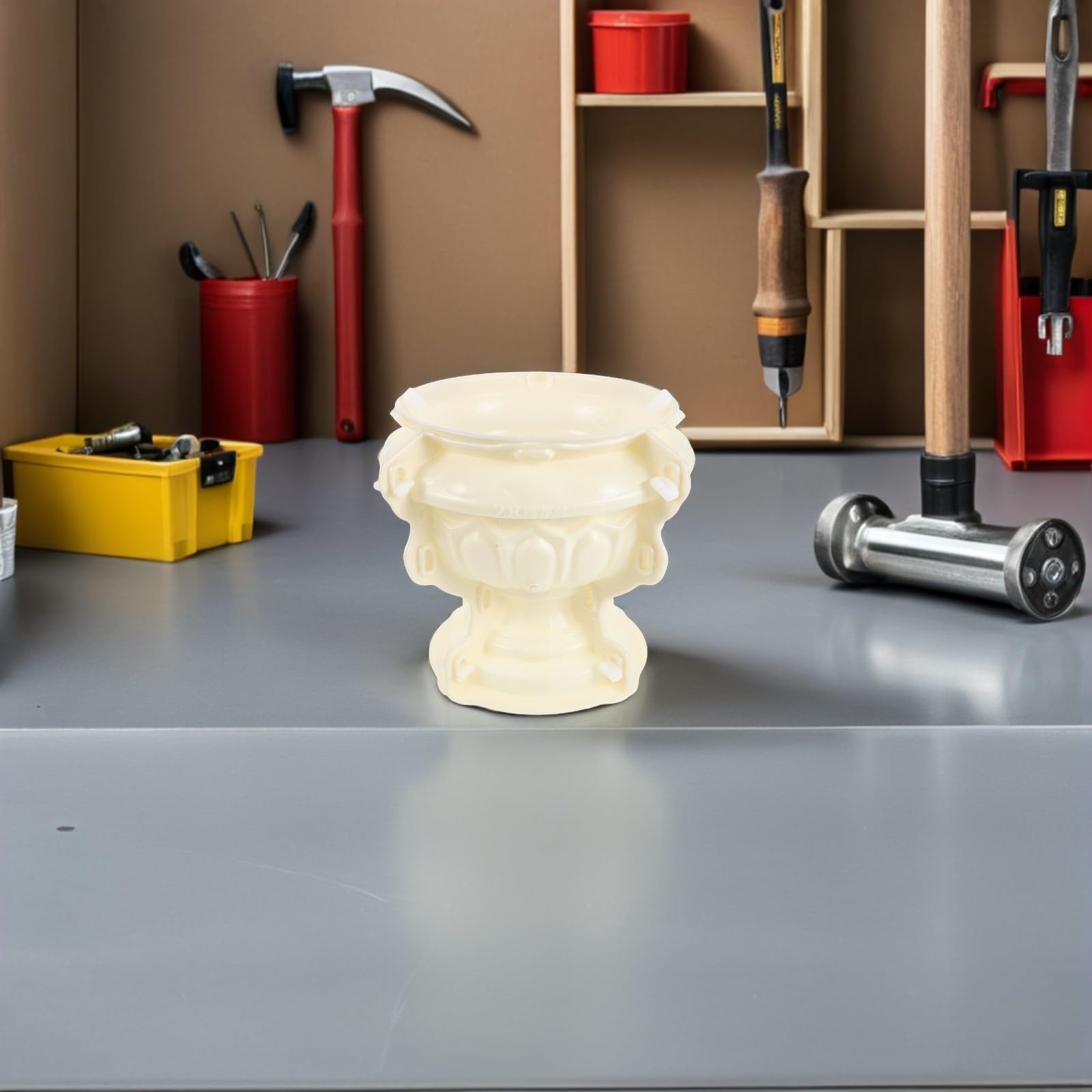 Molde para Macetas de Cemento Rectangular de Plástico Resistente, Fácil Desmoldeo, Adecuado para Suculentas y Decoración de Hogar o Arquitectura Pública, Tamaño 33x27x24 Cm