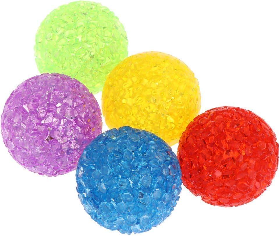 SquarezhenBo 5 Pcs Cat Bell Crystal Ball Sound Pet Game Kitten Plastic Interactive Rattle for Indoor Cats Balls with Bells Teaser Cat Toys for Bored Indoor Adult Cats - Image 4