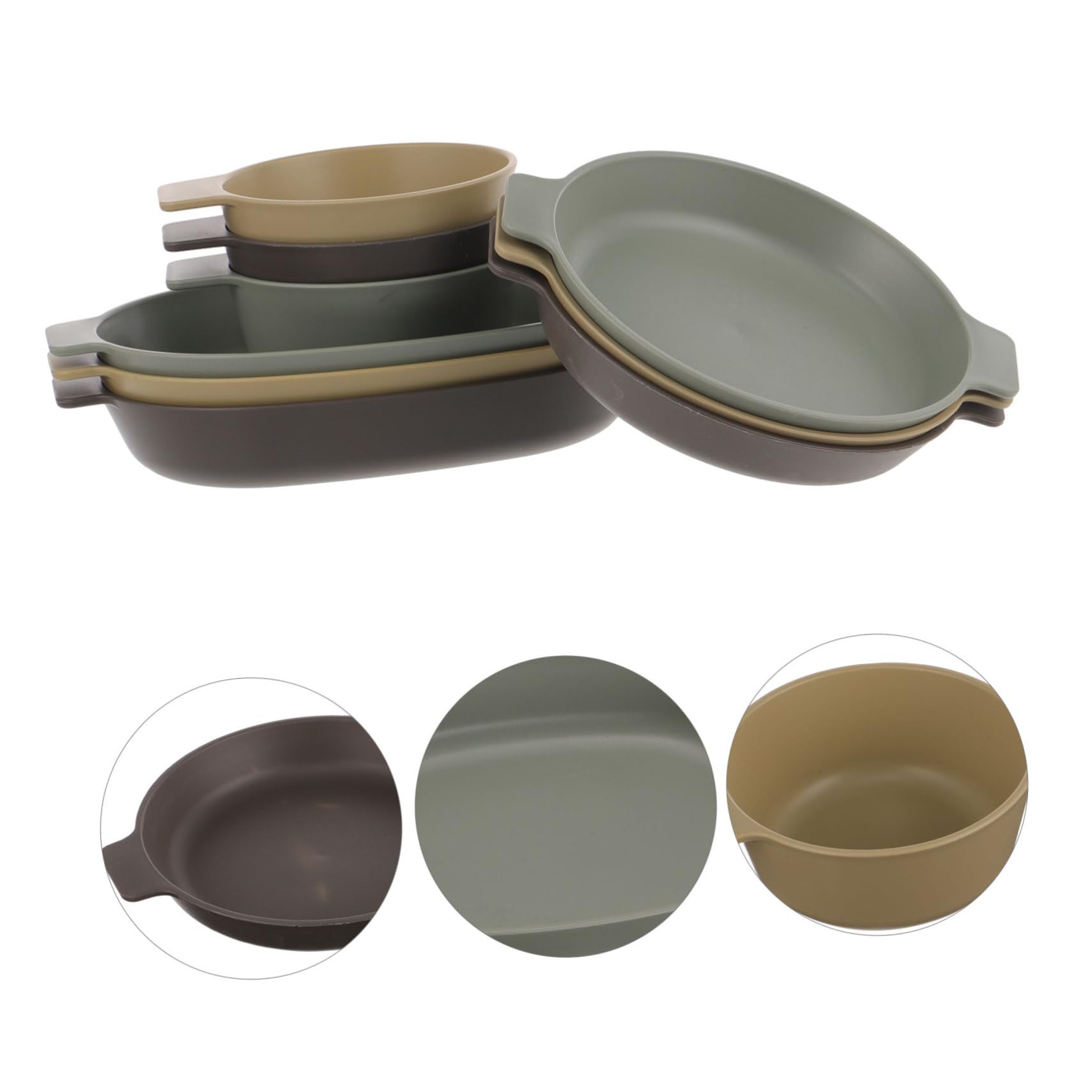 Toyvian 2 Set Piatti Leggeri e Riutilizzabili per Piatti Rotondi e Ciotole per Picnic Escursioni e