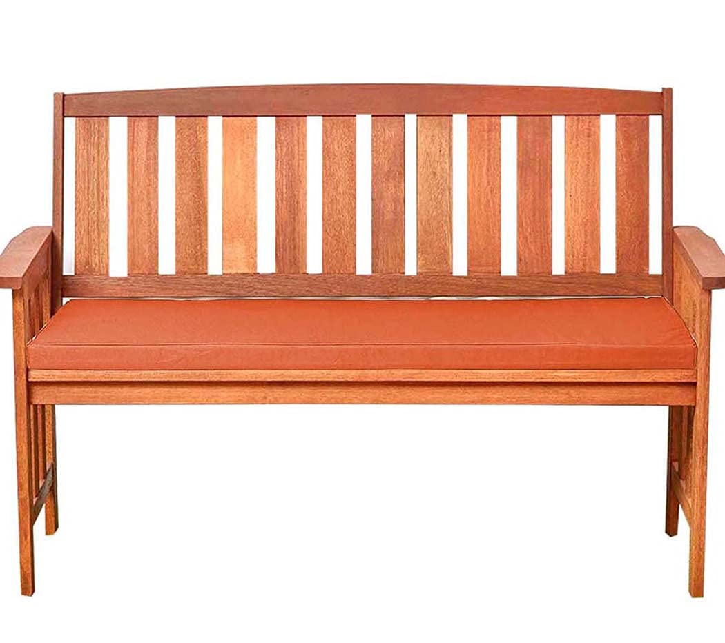 Kissen für Gartenbank, 2-/3-Sitzer, wasserdicht, 100/120/150 cm, dick, Bankkissen für Terrassenschaukel, Gartenmöbel, 120 x 35 cm, Orange