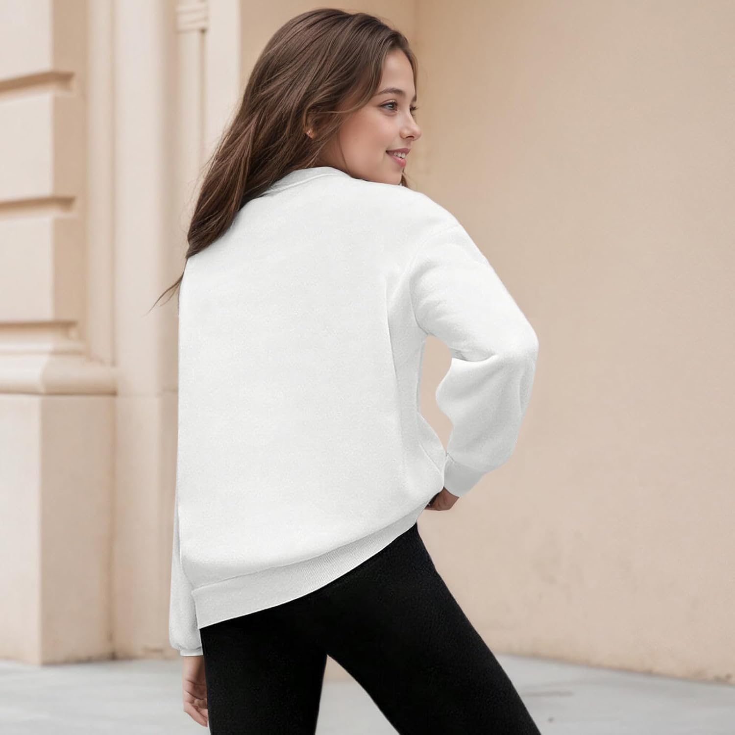 Cute Cool Graphic Sweatshirts for Teen Girls Kawaii Y2k Streetwear Hoodie Urban Letter Print Pullover 12-16Y