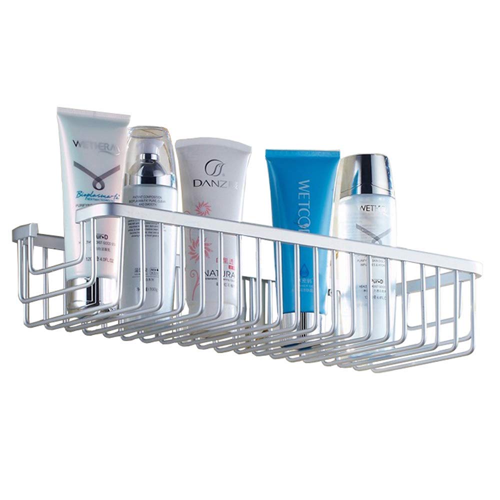 AIYoo Bathroom Shelf Organizer Shower Caddy Shelf Kitchen Storage Basket Spice Rack Wall Mounted - Aluminum Tidy Caddy