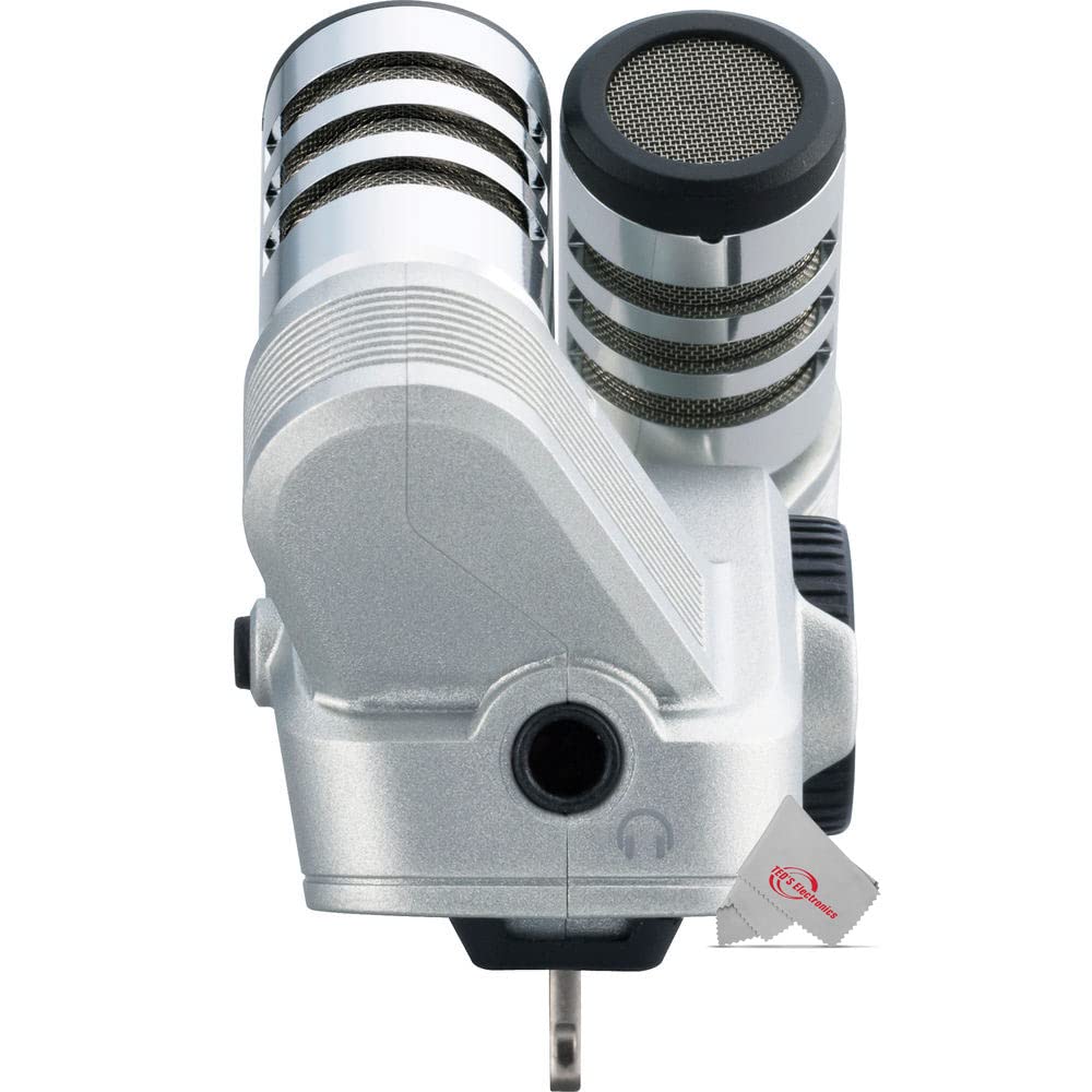 Zoom iQ6 mikrofon stereo X/Y do iPhone'a/iPada do nagrywania dźwięku + 8-calowa lampa pierścieniowa LED