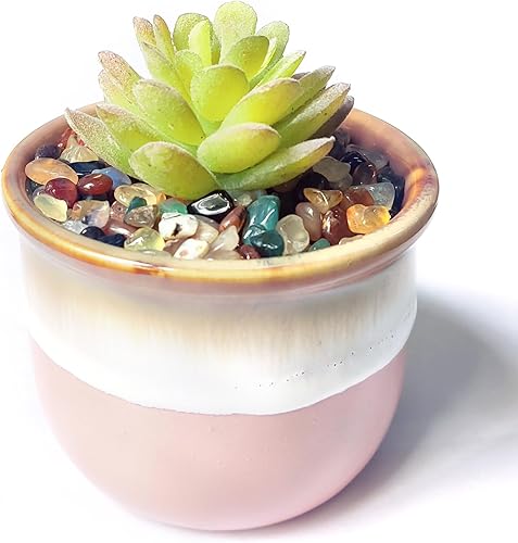 Miniatura 3 de ZEPELOFFY Rocas decorativas para plantas en maceta, grava de acuario de 0.44 libras, mini guijarros de piedra pulida de ágata para manualidades,