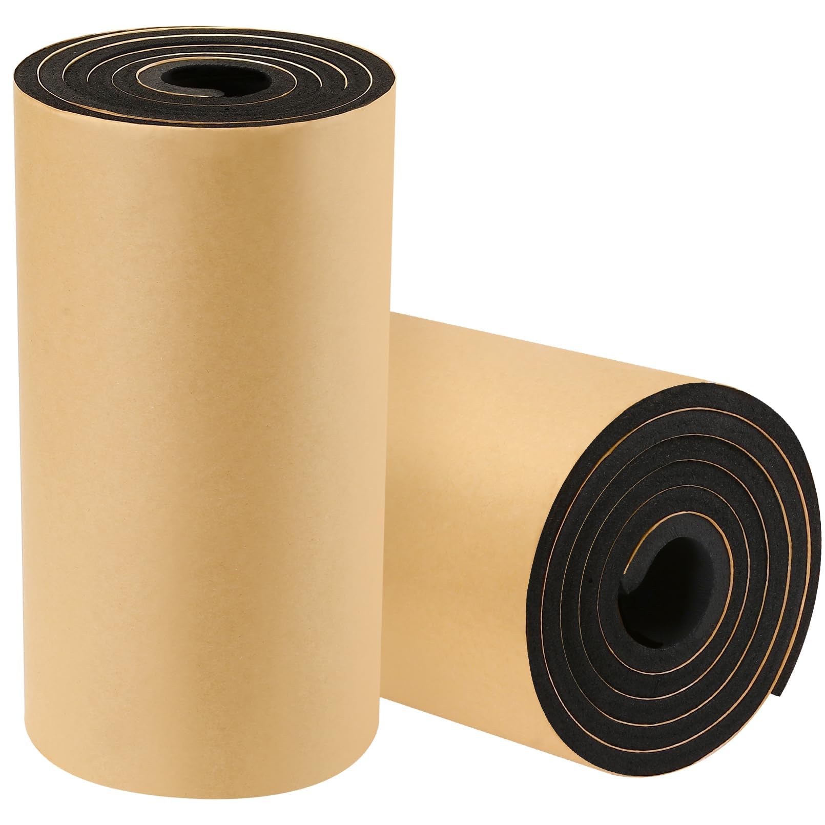Tazweeq Sound Insulation Acoustic Closed Cell Foam, High Density Self-Adhesive, 10 mm Thick, 11.6 sqft Sound Proof Padding, Fire, Water Resistant Acoustic Treatment Foam(2 Packs, 0.4" x 12" x 71")