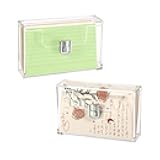 BTSKY 2 Pack Clear Acrylic Index Card Box for 3x5 Inch Cards, Holder Notecard Box Recipe Card Box Plastic Storage Organizer for Filling Index, Note Cards, Flashcards, Recipes