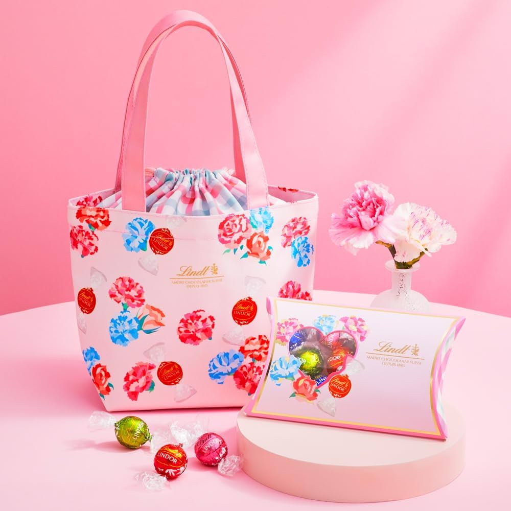 リンツ　リンドール　保冷バッグ　まとめ売り 豪華すぎる内容に驚き！リンツのオンライン限定の真っ赤な保冷