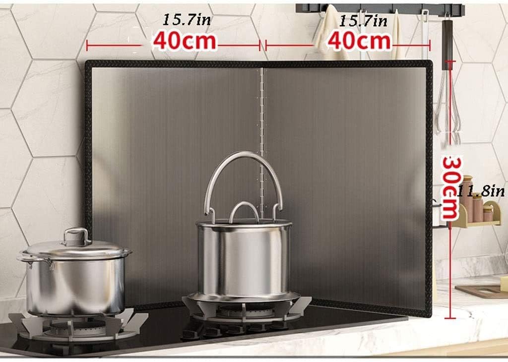 Splatter Shield Guard Aluminum FoilGrease Splatter Rack Stainless Steel-Oil Proof Frying Kitchen Splatter Tools Tool Side Splash Guard Barrier Guard Kitchen Worktop Protector