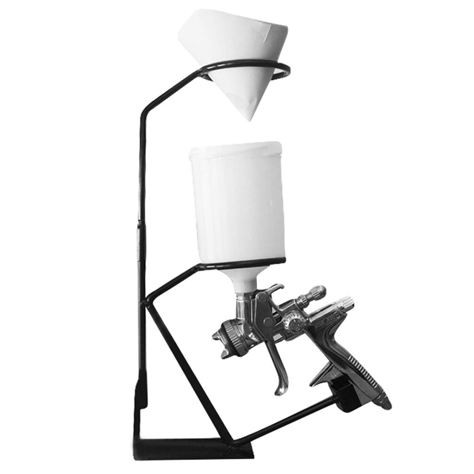 Tomotato Spray Guns Holder, Gravity Feed Paint Spray Gun Holder Stand with Strainer Holder Painting Sprayers Fixed Storage Stand with Strainer Rack Wall or Bench Mount Spray Guns Stand