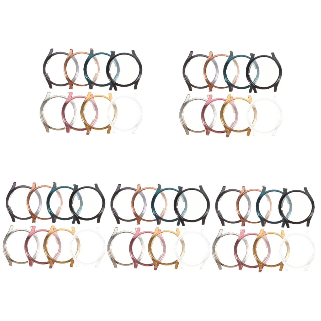 Mikikit Lot De 5 Boîtiers De Montre Élégants Antichoc pour Montre 5 Résistant Aux Rayures Et À l'usure 8 Pièces X 5