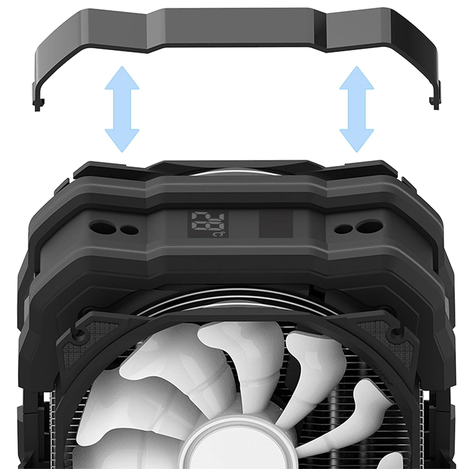 SIMPLETEK Radiator procesora RGB z wyświetlaczem LCD M120D-PLUS II | Gniazdo AM4 AM5 | 230 W, wentylator 120 mm, czarny