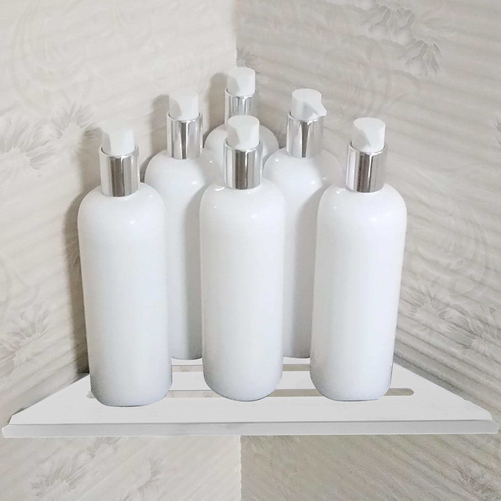 Mensola Angolare Doccia in Acciaio 304 Resistente Scaffale da Parete Senza Foratura per Bagno e Cucina Portaoggetti Angolare con Bordi Sicuri Organizzatore Multiuso per Spazi