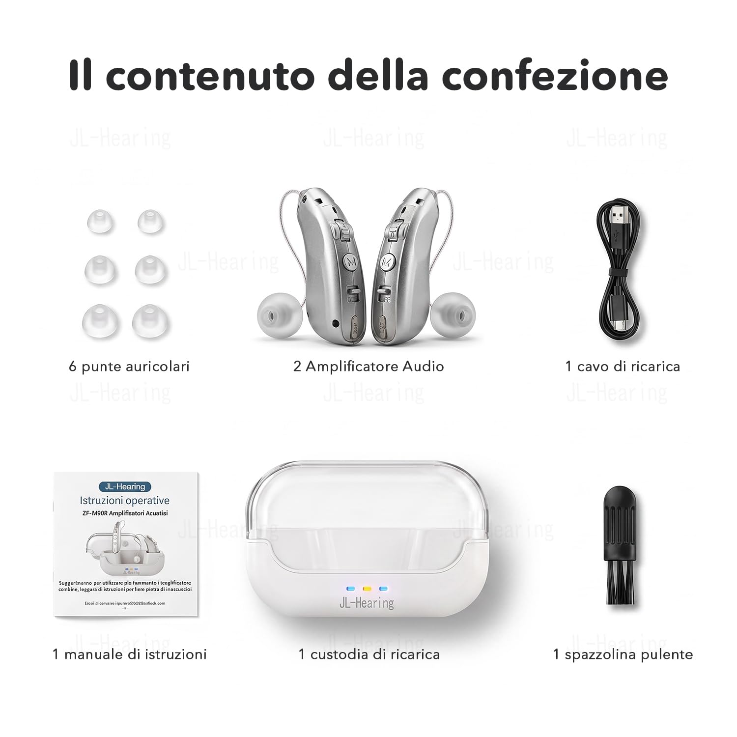 Dispositivo, Cancellazione Intelligente del Rumore, Quasi Invisibile, Display a LED Custodia di Ricarica.