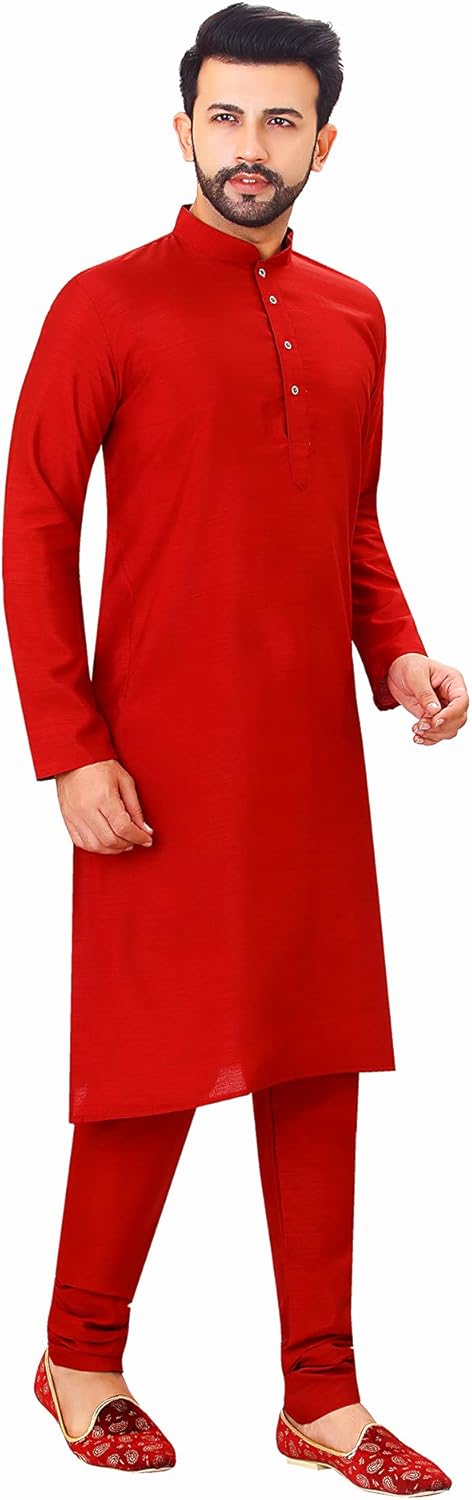 Tathastu Mens Silk Kurta Pyjama Set