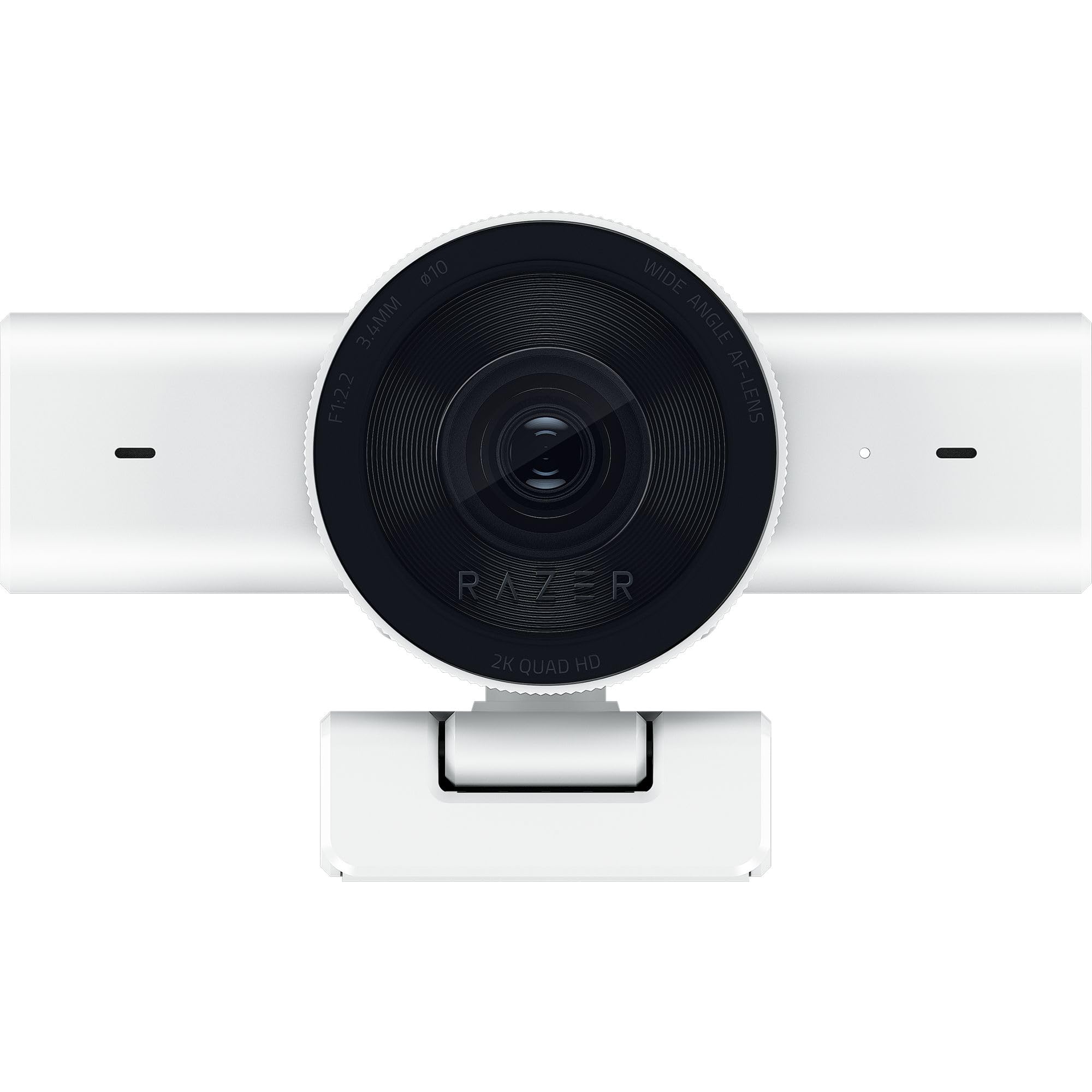 Razer Kiyo V2 X - Webcam Full HD 1080p 60 FPS per Creatori - Autofocus Veloce - Obiettivo Grandangolare - Microfono Integrato - Compatibile con Open Broadcaster Software e Xsplit | Bianco