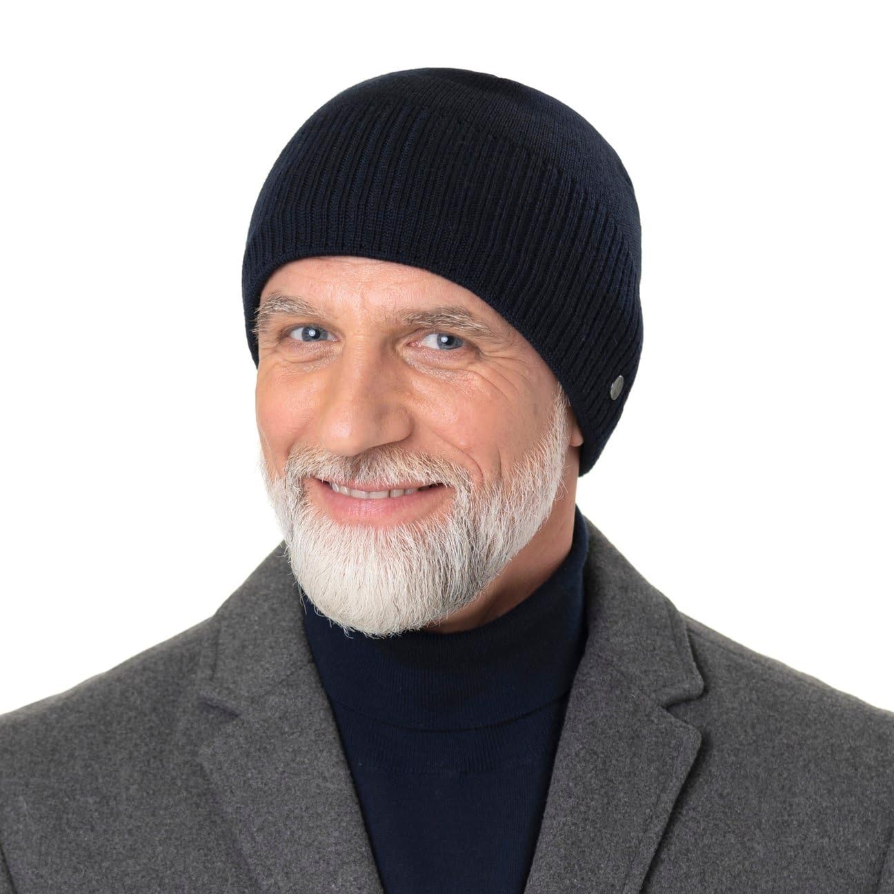 LIERYS Fine Rip Merino czapka Wyprodukowano w Niemczech Unisex Jesien Zima