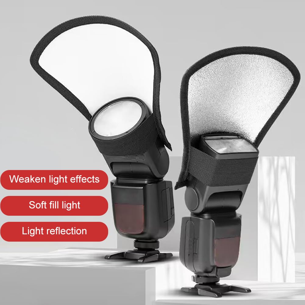 Diffusore Flash 2 In 1 - Riflettore Argento E Softbox In Tessuto, Per Fotografia