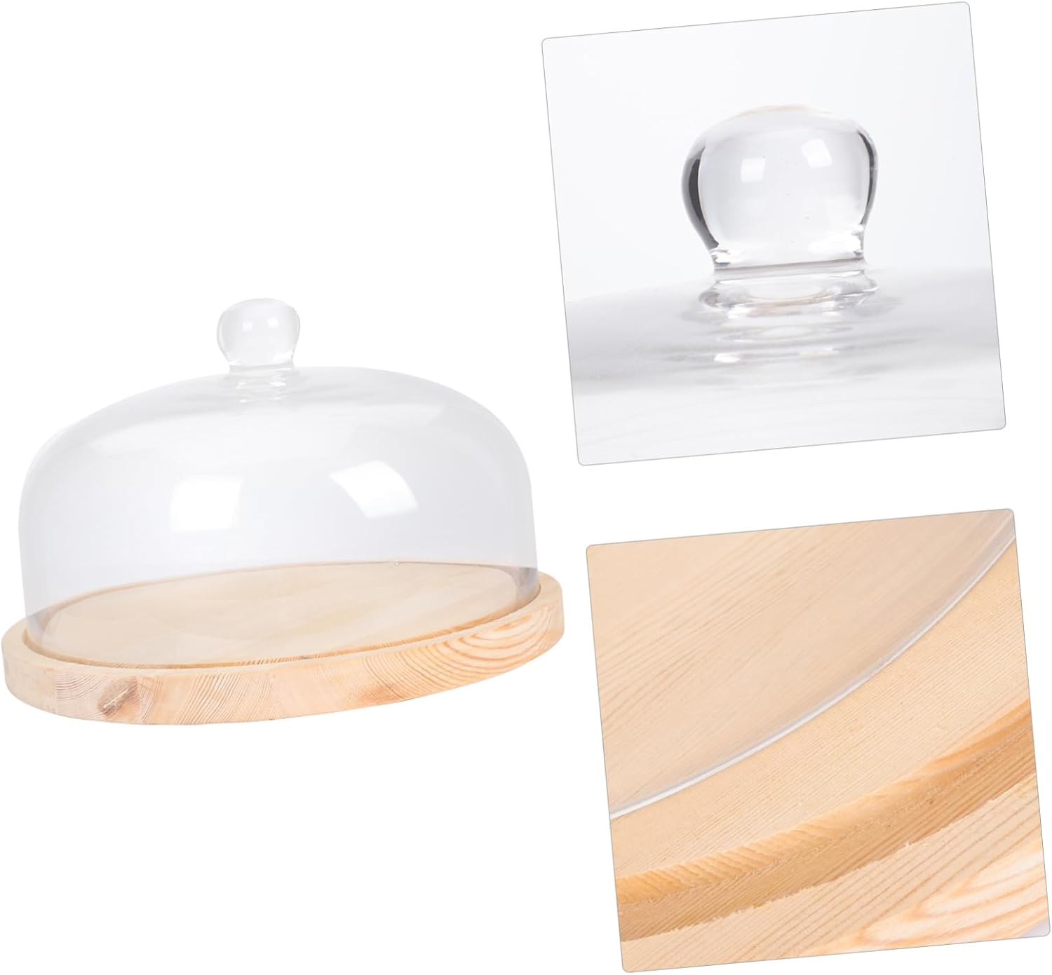 Ciieeo 1Set Multipurpose Food Cover with Base Elegant Dessert Pastry Protection Lid for Preserving Cakes and Food From Bugs