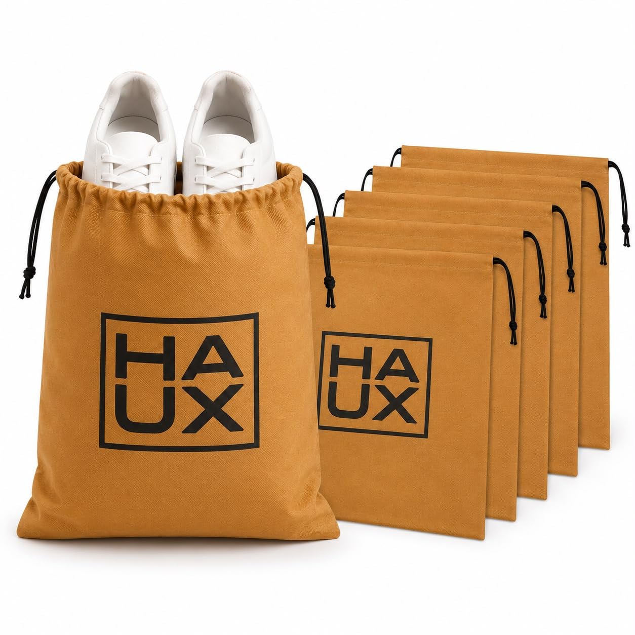 haux Shoe Cover Bag for Storage at Home Gym Reusable Organizer Pouch Essentials Footwear Bags for Travelling for Accessories Man & Women -Pack of 6-picture-6