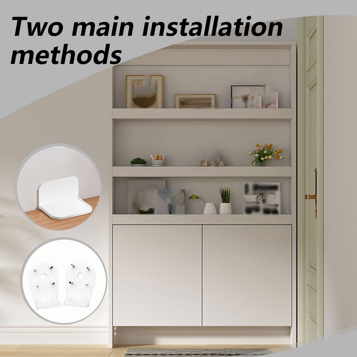 Behind the Door Bookshelf，Wooden Behind Door Cabinet ，Space-Saving Behind the Door Storage，for Books, Bedroom, Living Room、Office(White Without Hook)