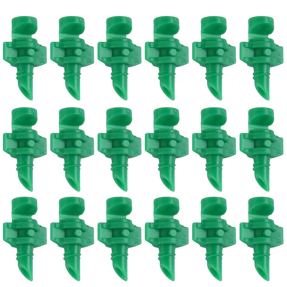 CabilockNevulizer 100pcs Atomizing Garden Sprinkler Sprayer 180 Degree Refraction Micro Water Spray Misting Nozzle Sprinkler for Plants Garden Lawn Irrigation(Green) Spray Nozzle