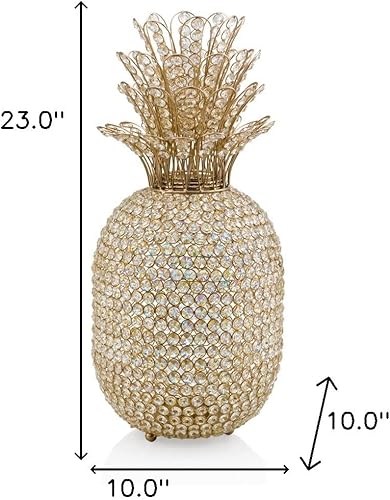 Miniatura 2 de Modern Day Accents 5755 Piña XL Cristal Gold Piña, decoración del hogar, decoración de cocina, decoración de entrada, decoración de piña, regalos de