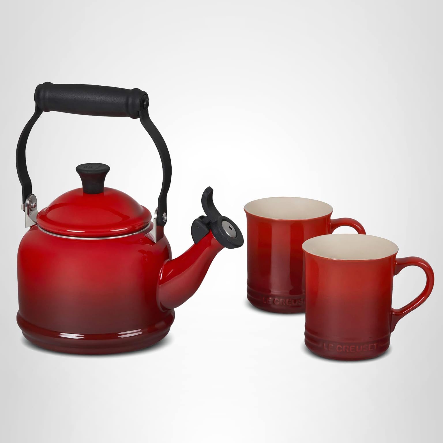 Amazon.com: Le Creuset Enamel On Steel Demi Kettle & Stoneware Set