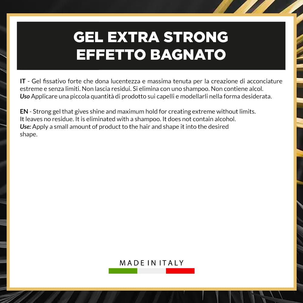 JaDy - Gel Extra Strong Effetto Bagnato | Tenuta Estrema | Lucentezza Intensa | Senza Alcol e Residui | Facile da Rimuovere, 500 ml
